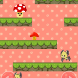Guide the mushroom as it falls through a vibrant, bouncing world!