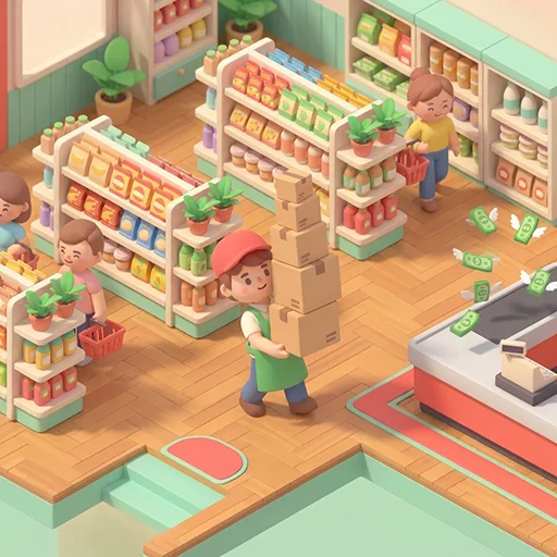 3D Supermarket Tycoon Game 