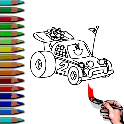 BTS Racing Car Coloring Game