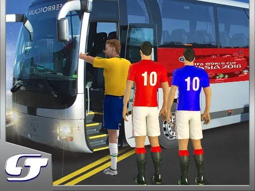 Bus Transport Footbal Players Game