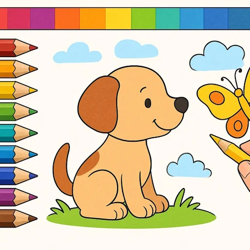Draw with Pencils Coloring Book! Game