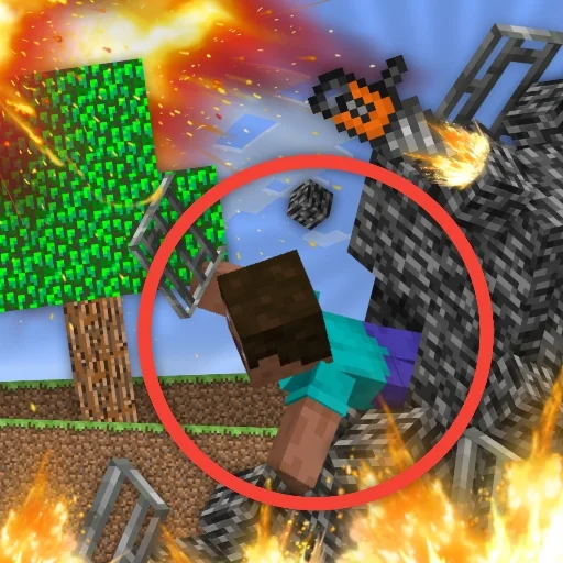 Escape from the prison in Mineblock! Destruction! Game