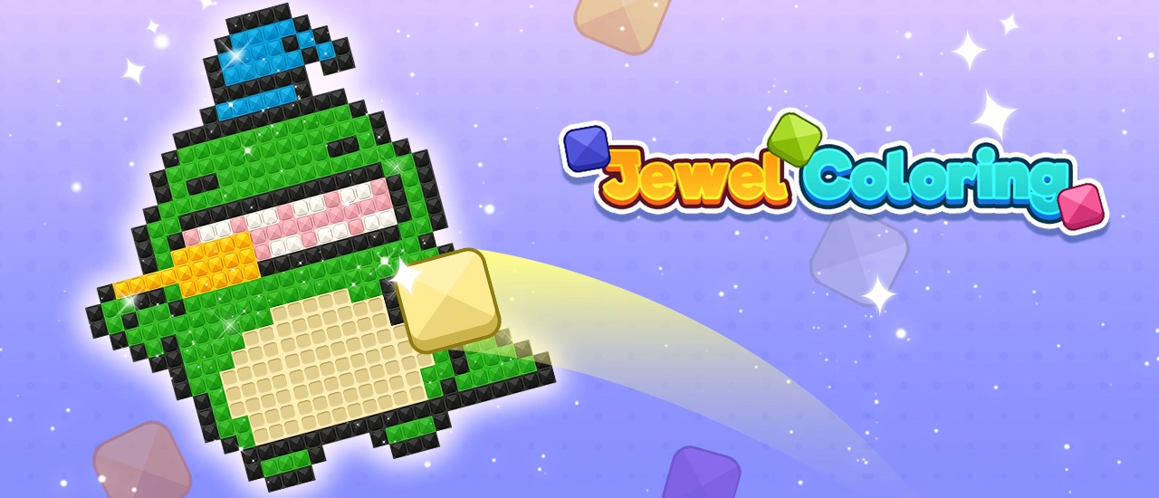 Jewels Coloring Puzzle Game
