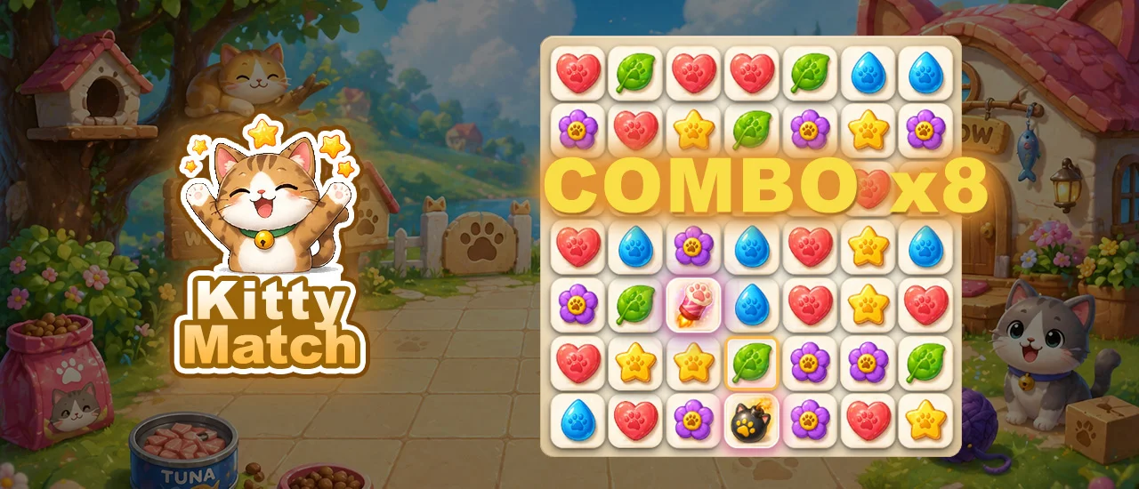 Kitty Match 3 puzzle game 