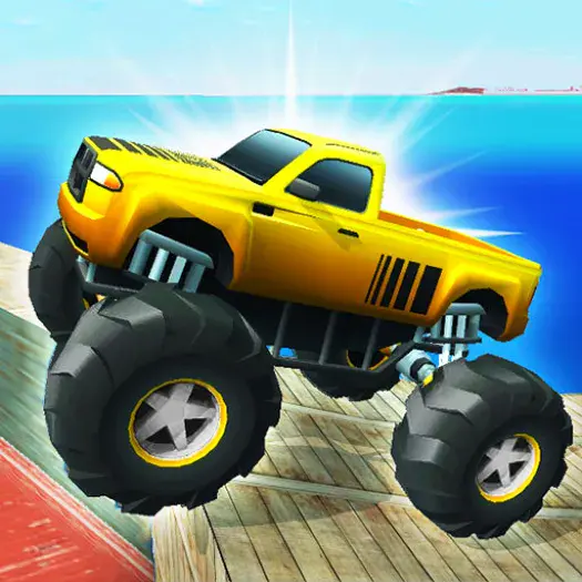 Monster Truck Port Stunt Game