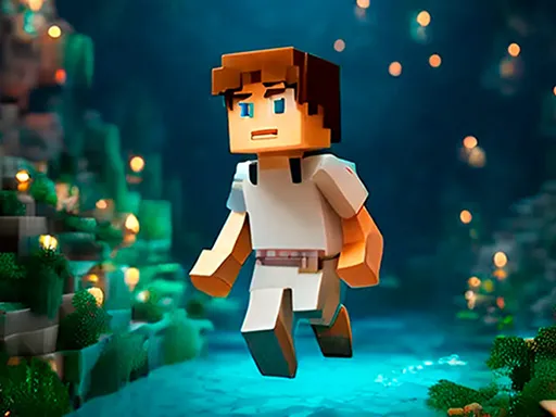 Noobik Parkour in a Cave! Game