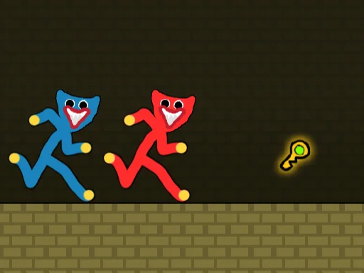 Red and Blue Stickman Huggy Game 