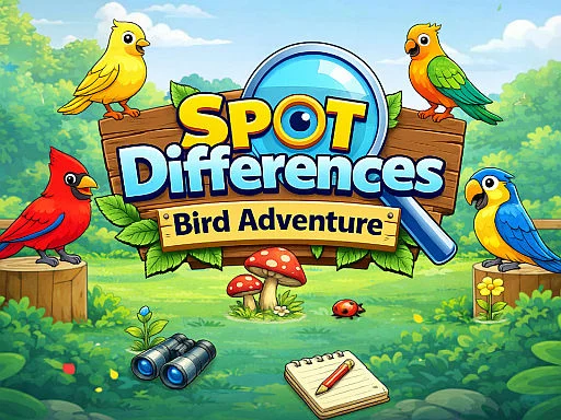 Spot Differences Bird Adventure Game