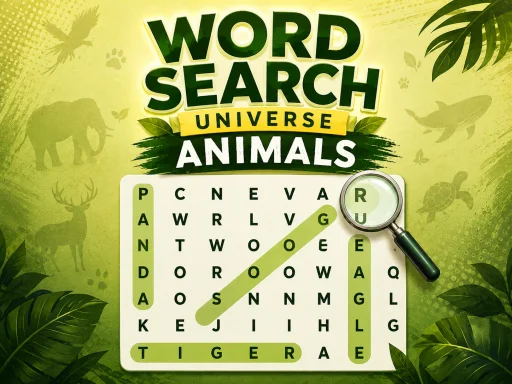 Word Search Universe Animals Game